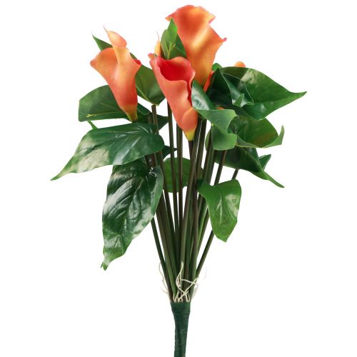 Calla Lilie Apricot Kalla Kunstblumen Orange Exoten 44cm