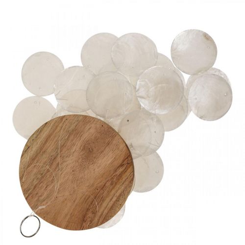 Floristik24 Capiz Windspiel Hängedeko Muscheln Perlmutt Ø12cm 37cm