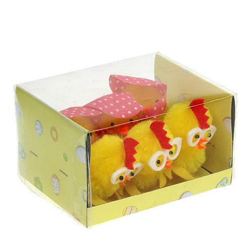 Floristik24 Chenilleküken 5cm Gelb 6St