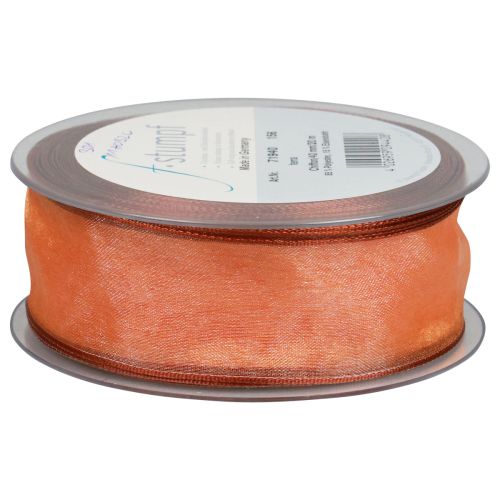 Floristik24 Chiffonband Organzaband Band Organza Orange 40mm 20m