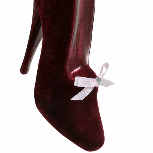 Floristik24 Christbaumhänger Pumps Bordeaux 11cm 2St