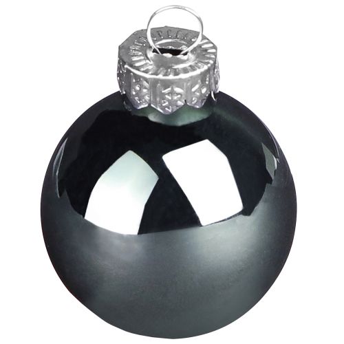 Christbaumkugeln aus Glas Grün Perlmuttgrau Ø5cm 24 St | Floristik24.ch