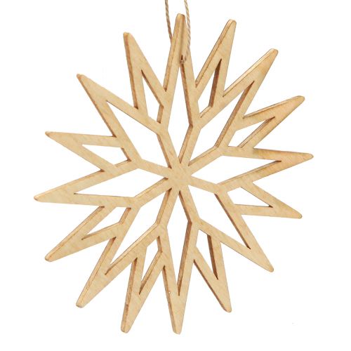Floristik24 Christbaumschmuck Holz Deko Schneeflocke Berry 10cm 12 St