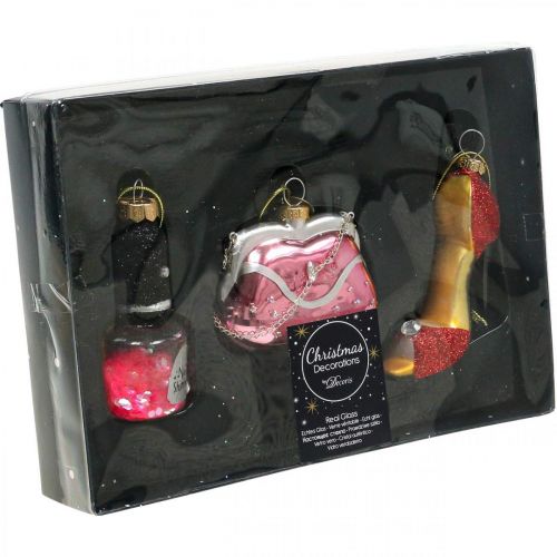 Artikel Christbaumschmuck Nagellack Handtasche Damenschuh 3St