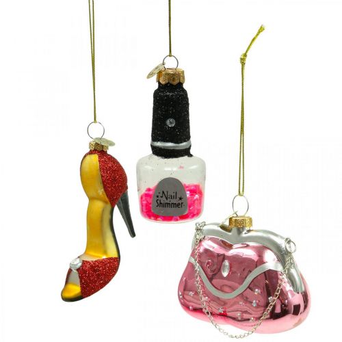 Artikel Christbaumschmuck Nagellack Handtasche Damenschuh 3St