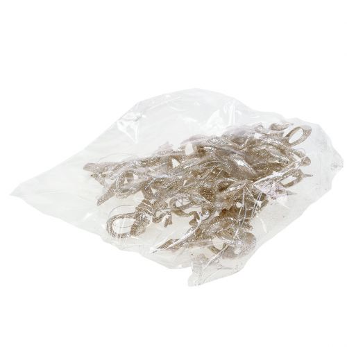 Floristik24 Christbaumschmuck Schleife 9cm mit Glitter Gold 12St