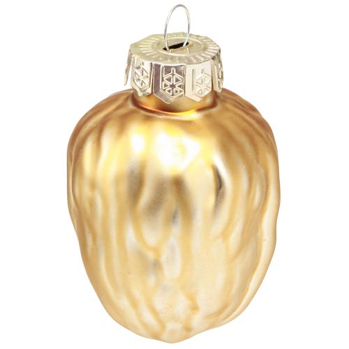 Artikel Christbaumschmuck Weihnachten Gold Walnuss 3x6cm 6 St
