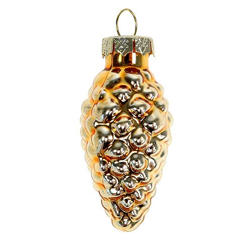 Artikel Christbaumschmuck Zapfen 5-6cm sort. gold-weiß 16St