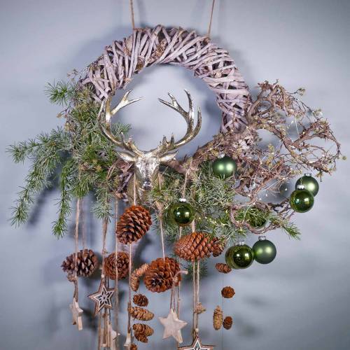 Floristik24 Christbaumschmuck Weihnachtskugel Grün Ø6cm 12 St