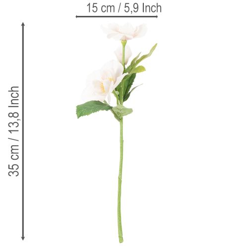 Künstlicher Christrosen-Bund 35cm Rosa-Weiss Kunststoff 6-Stück | Floristik24.ch