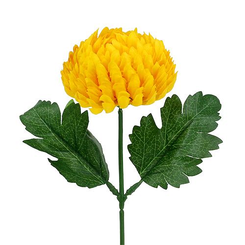 Artikel Chrysantheme Gelb Seidenblumen Ø7cm L18cm 4St