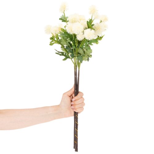 Artikel Kunstblume Chrysanthemen Bund Kunststoff cremeweiss 56cm 4 Stück für Innenbereich