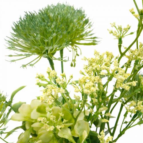 Floristik24 Seidenblumen, Künstlicher Blumenstrauß, Blumendeko mit Disteln 40cm