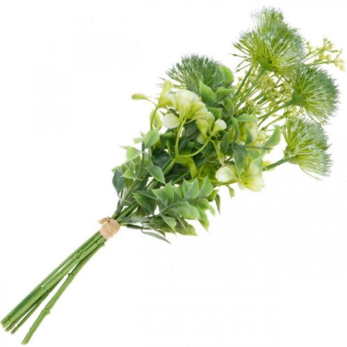 Floristik24 Seidenblumen, Künstlicher Blumenstrauß, Blumendeko mit Disteln 40cm