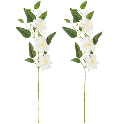 Artikel Künstlicher Clematis Zweig mit Blüten für elegante und pflegeleichte Dekoration 81cm 2St