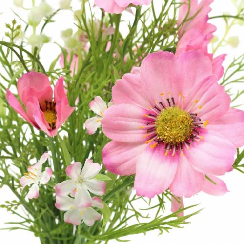 Floristik24 Cosmea und Schleierkraut im Bund Künstlich Rosa Sortiert 42cm