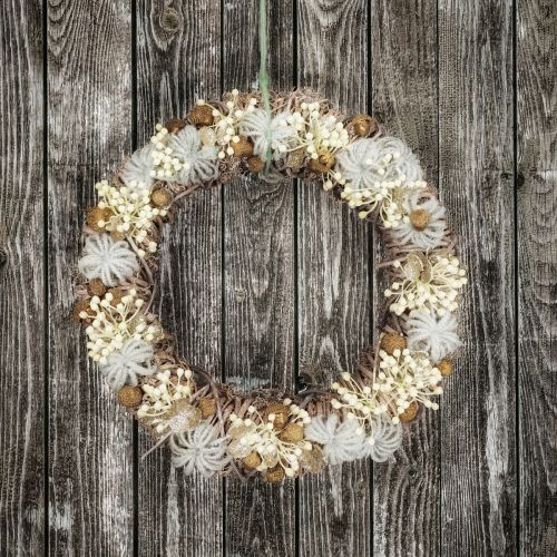 Floristik24 DIY Box Türkranz Advent Deko Kranz Weihnachtskranz Ø38cm