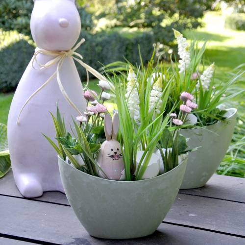 Floristik24 Deko-Schale Pflanzschale Blau 24cm x 10cm H14cm 1 St