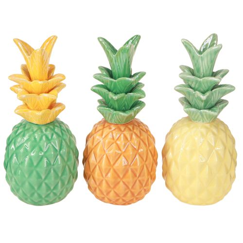Deko Ananas Keramik Bunte Keramikdeko Sortiert 17cm 3St