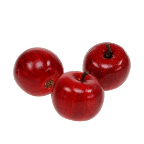 Floristik24 Deko-Apfel Rot glänzend 4,5cm 12St