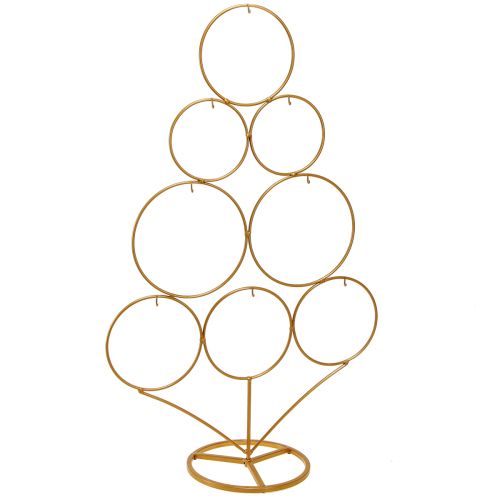 Floristik24 Deko Baum mit Haken Weihnachtsdeko Metall Mattgold H58cm