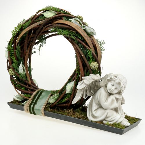 Artikel Gedenkfigur schlafender Engel Grau 16cm 2 St