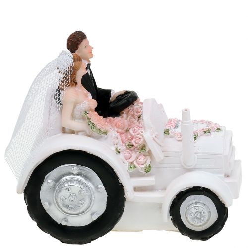 Floristik24 Deko Brautpaar auf Traktor H10cm