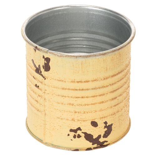 Deko Metalldose Apricot Ø8cm Höhe 7,5cm Pflanztopf Innenbereich | Floristik24.ch