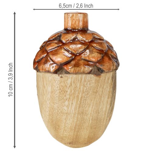 Artikel Deko Eicheln Holz Tischdeko Grün Orange Rot H10cm 3 St