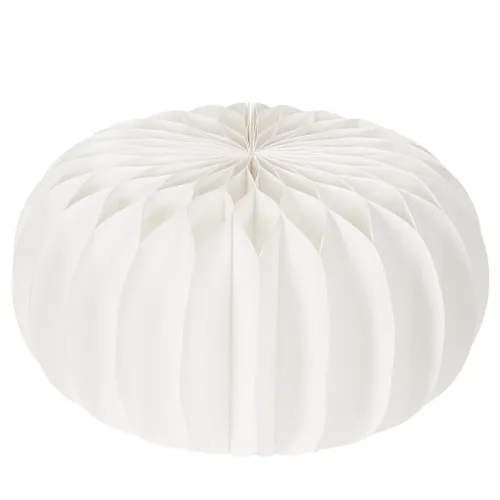 Wabenpapier Kürbis rund 24 cm weiss für Trockenblumen und Herbstdeko, 4 Stück | Floristik24.ch