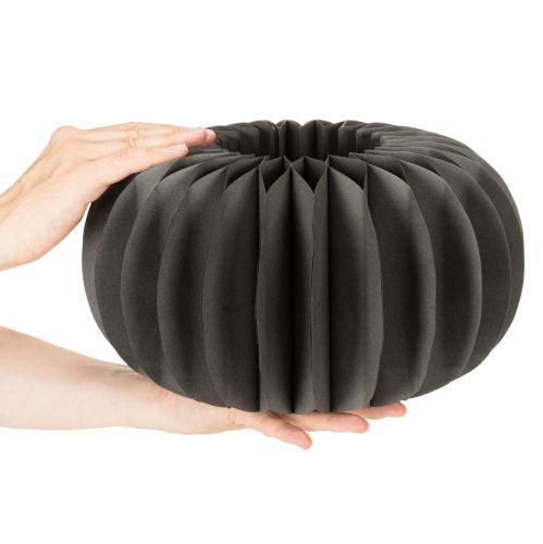Kürbis Tischdeko aus Wabenpapier rund Dunkelgrau 34 cm 2 Stück | Floristik24.ch