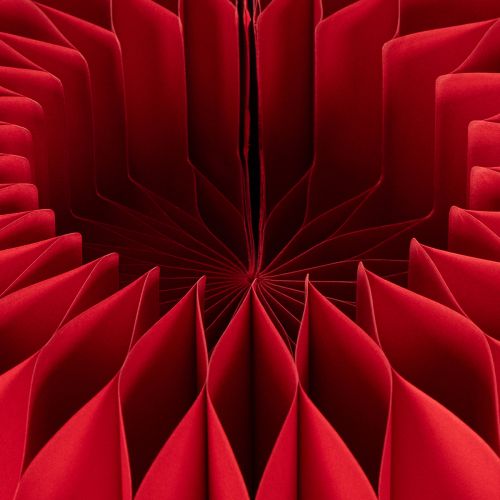 Wabenpapier Kürbis Dekoration Rot 34 cm 2 Stück | Floristik24.ch