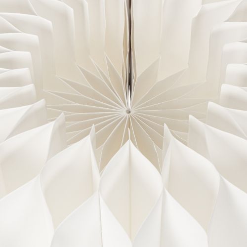 Papier-Dekokugel Kürbisform 34cm Weiss 2er-Set | Floristik24.ch