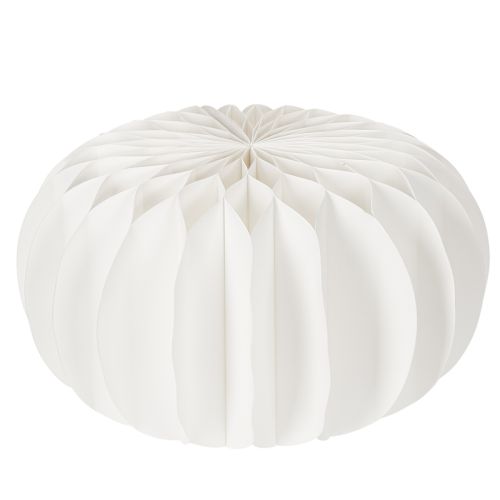 Papier-Dekokugel Kürbisform 34cm Weiss 2er-Set | Floristik24.ch