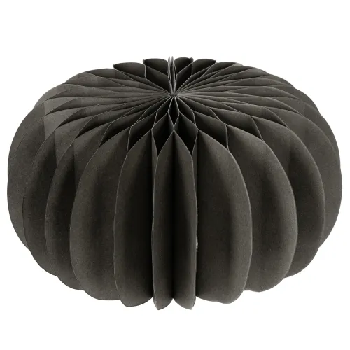 Wabenpapier Kürbis aus Papier, dunkelgrau, 24 cm, 4er-Set | Floristik24.ch