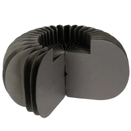 Wabenpapier Kürbis aus Papier, dunkelgrau, 24 cm, 4er-Set | Floristik24.ch