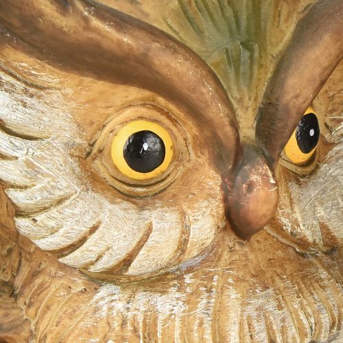 Floristik24 Deko Eule Dekofigur Handbemalt Herbst Deko Polyresin H14cm