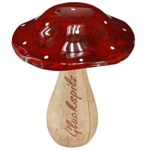 Artikel Deko Fliegenpilz Tischdeko Herbst Holz Pilz Ø13cm H16cm 2St