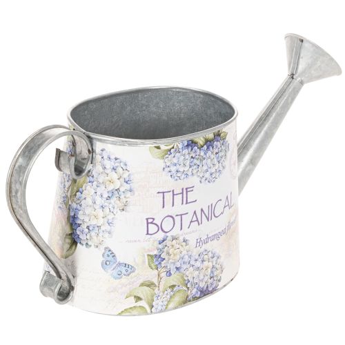Deko Giesskanne Metall Hortensien Blumen Motiv 30x11x14,5cm für Innenbereich | Floristik24.ch