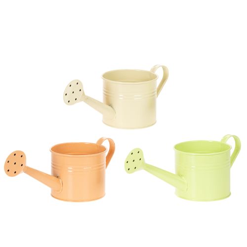Deko-Giesskanne Set aus Metall Ø11cm H10cm, Lachs, Grün, Gelbgrün, 8 Stück online kaufen | Floristik24.ch