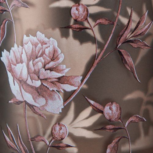 Artikel Deko Glas Windlicht Pfingstrosen Silber Braun H12,5cm 2 St