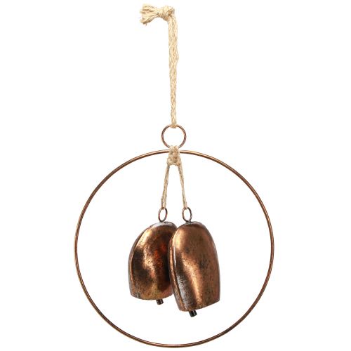 Artikel Traditionelle Weihnachtsglocken im Bronze-Look Hängedekoration Türglocken Ring Ø29cm