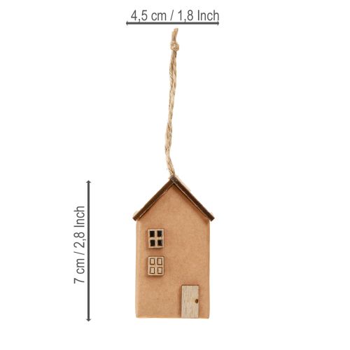 Artikel Deko Häuschen 9 St Christbaumschmuck Rotbraun Holz