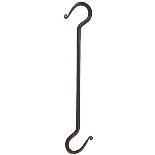 Deko Haken aus Metall in Schwarz Metallhaken L40cm 2St