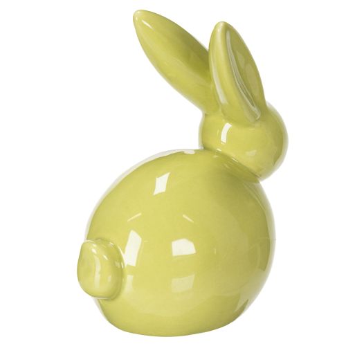 Artikel Deko Hase Gelb Grün Braun Moderne Keramikfigur für Ostern 8,5cm 3St