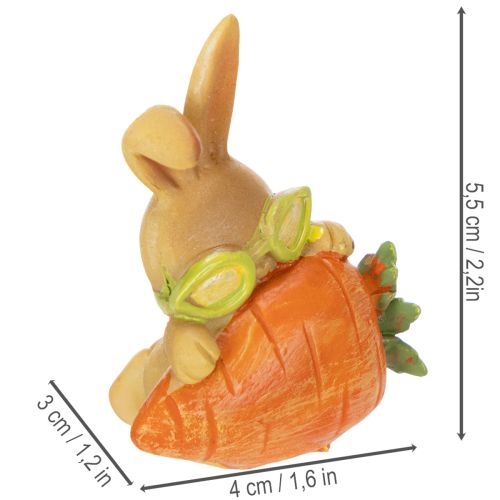 Artikel Deko Hase mit Möhre Osterhasen Deko Figuren 6cm 3St