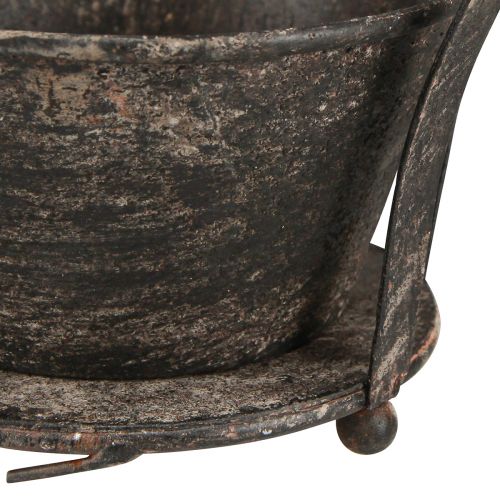 Floristik24 Deko Krone Antik Dunkelbraun Rost H22/27cm Set aus 2 St