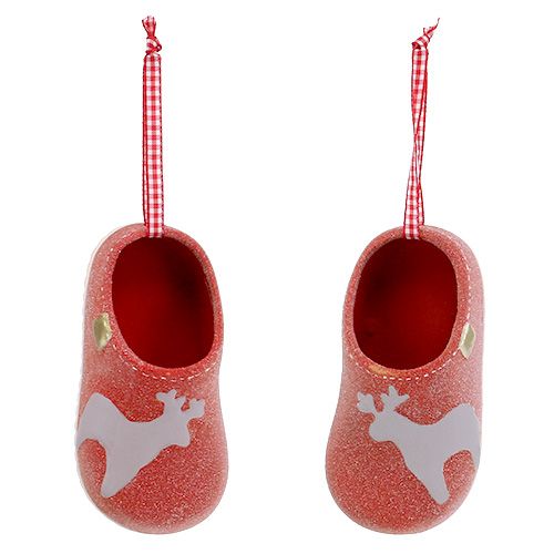 Deko-Pantoffel 13cm Rot 4St | Floristik24.ch