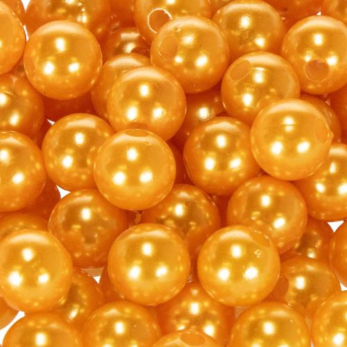 Dekorationsperlen Kunststoff Orange Ø10mm 115 Stück | Floristik24.ch