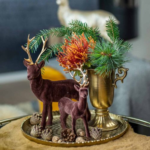 Floristik24 Deko-Pokal mit Henkeln Golden Ø11cm H17,8cm Antik-Optik